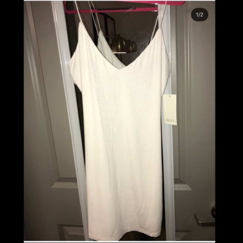 TOBI white fabric slip dress